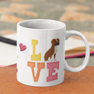 Custom Cute Valentine's Day Boxer Lover Gift Coffee Mug