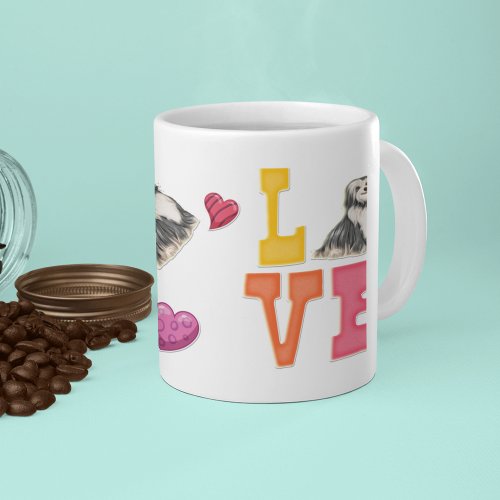 Custom Cute Valentines Day Havanese Dog Lover Coffee Mug