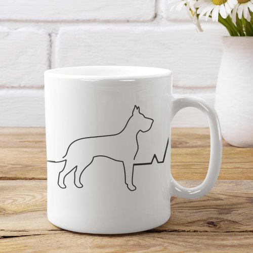 Custom Cute Valentines Day Theme Heartbeat Dog Coffee Mug