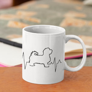 Custom Cute Valentine's Day Theme Maltese Dog Coffee Mug