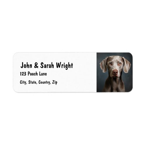 Custom Cute Weimaraner Dog Address Label