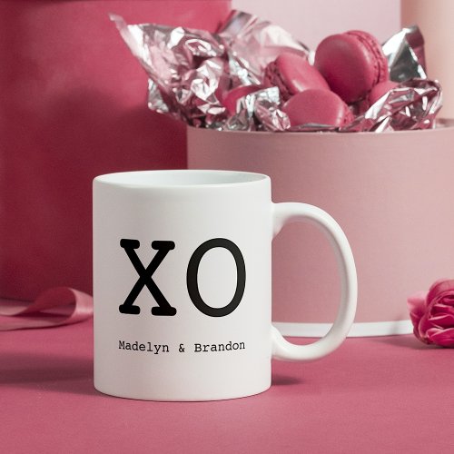 Custom Cute XO Hugs  Kisses Coffee Mug