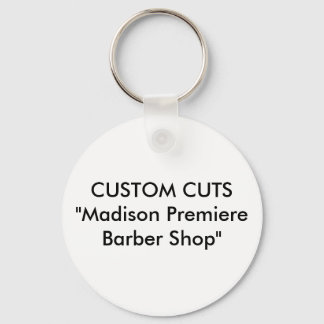 CUSTOM CUTS"Madison Premiere Barber Shop" Keychain