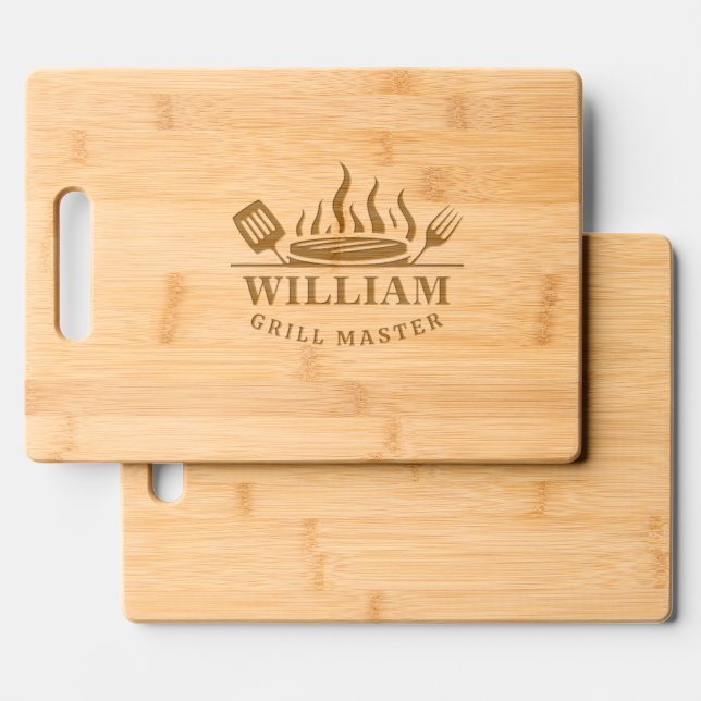 Custom Cutting Board for Grill Masters (Front & Back)