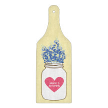 Custom Cutting Board with Bluebonnets