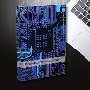 Custom Cyber Blue PCB Circuit Board Tech Art Acrylic Award