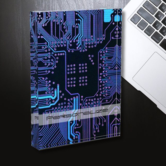 Custom Cyber Blue PCB Circuit Board Tech Art Acrylic Award (Creator Uploaded)