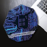 Custom Cyber Blue PCB Circuit Board Tech Art Acrylic Award<br><div class="desc">Elevate your tech gear with this high-definition graphic of a bare Printed Circuit Board (PCB). Designed for those who appreciate the foundational architecture of digital technology, this visual highlights the minimalist beauty of a vibrant blue solder mask accented by a complex network of silver conductive traces and soldering pads. Make...</div>