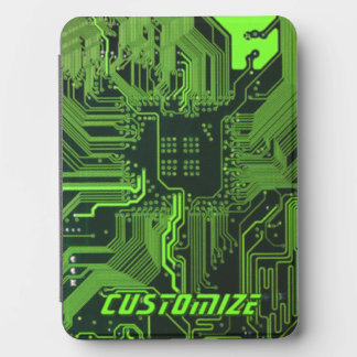 Custom Cyber Green PCB Circuit Board Tech Art Kindle Cover