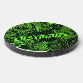Custom Cyber Green PCB Circuit Board Tech Art Wireless Charger (Front 2)