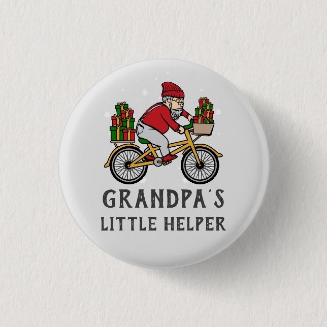 Custom Cyclist Christmas Matching Family Button (Front)
