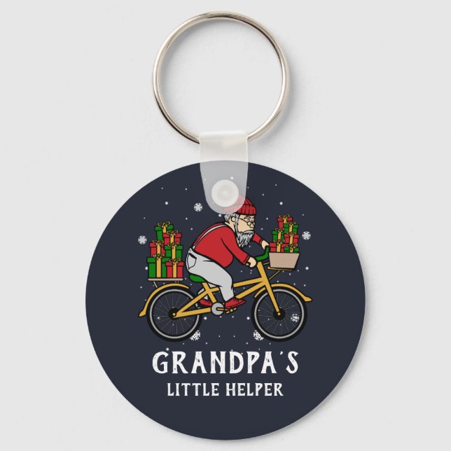 Custom Cyclist Christmas Matching Family Keychain (Front)