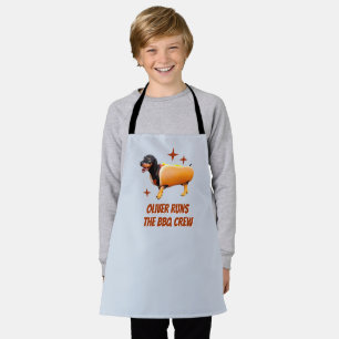 Custom Dachshund BBQ Crew Funny Wiener Dog Apron