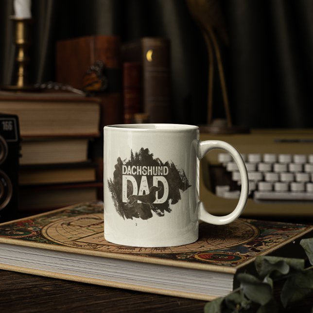 Custom Dachshund Dad Father's Day Dog Lover Coffee Mug (Creator Uploaded)