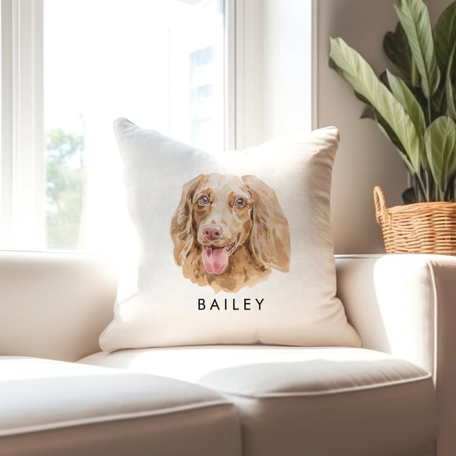 Custom Dachshund Dog Breed Dog Lover Gifts Throw Pillow (Creator Uploaded)