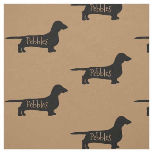 Custom Dachshund Dog Fabric