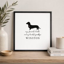 Custom Dachshund Memorial | Minimalist Dog Quote