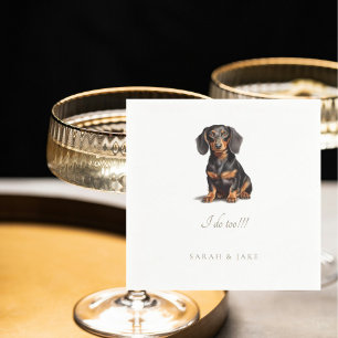 Custom Dachshund Pet Wedding Napkins