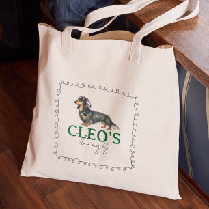 Custom Dachshund Portrait Dog Things  Tote Bag