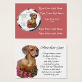 Custom Dachshund Profile Cards (Front & Back)