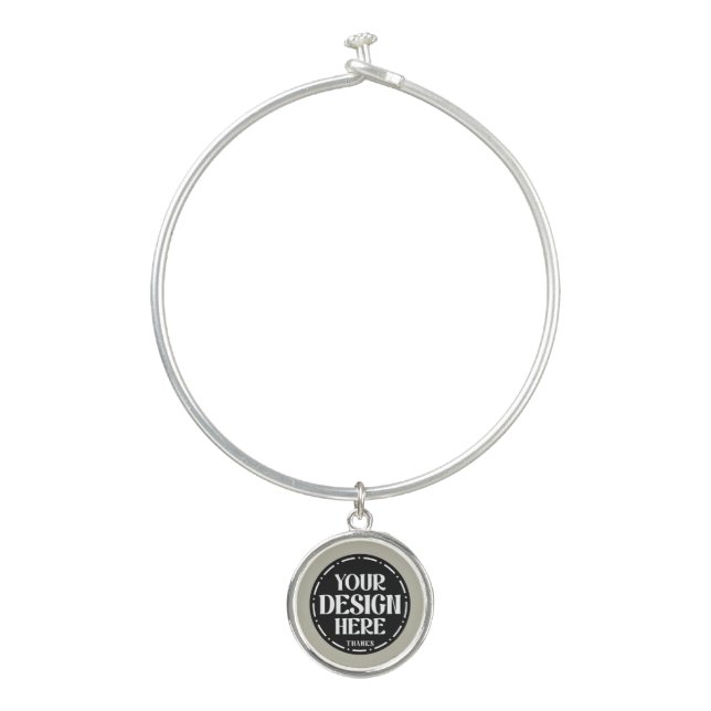 Custom Dad Appreciation gift Design Bangle Bracelet (Front)