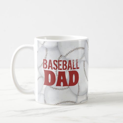 Custom Dad Baseball Personalized Coffee Mug
