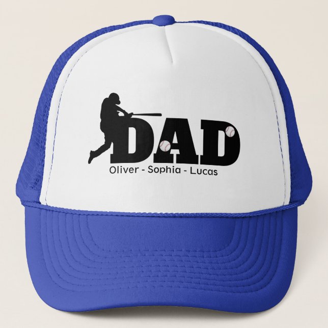 Custom Dad Baseball  Trucker Hat (Front)