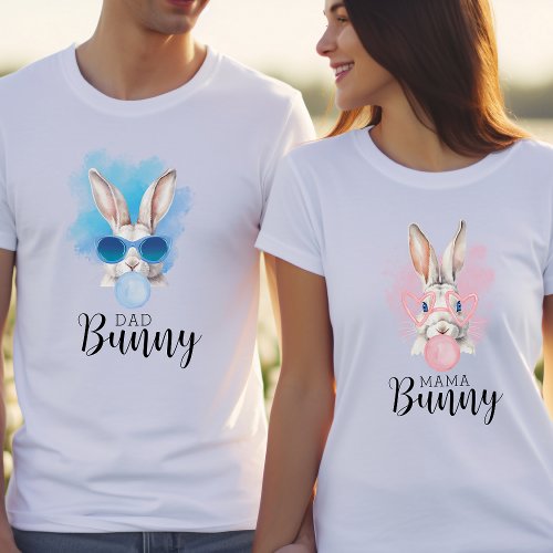 Custom Dad Bunny Sunglasses Matching Family Group T_Shirt