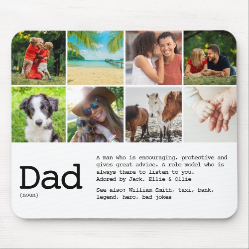 Custom Dad Definition Photo Collage Mouse Pad
