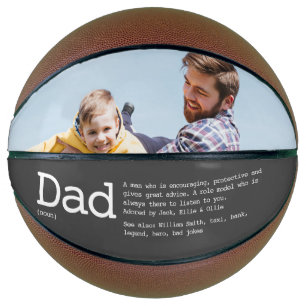 Custom Dad Definition Photo Gray  Basketball