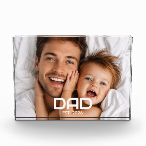 Custom Dad Established Modern Bold Photo Block