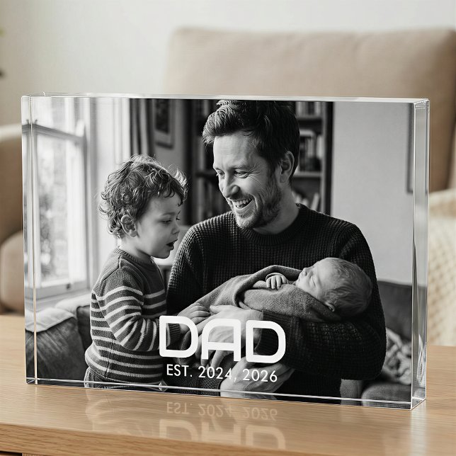 Custom Dad Established Modern Bold Photo Block (Creator Uploaded)