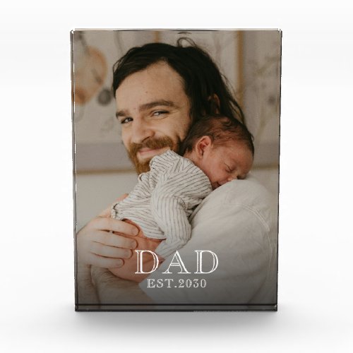 Custom Dad Established Photo  Block