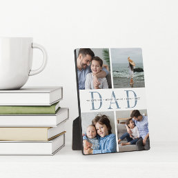 Custom &quot;Dad&quot; Father&#39;s Day Kids Photo Collage Plaque