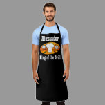 Custom Dad King of Grill BBQ Grilling Fathers Day Apron