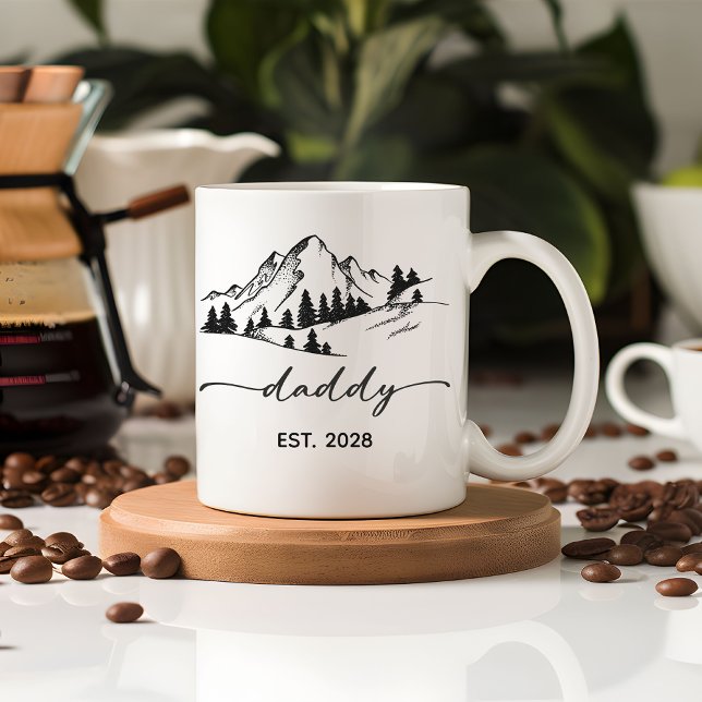 Custom Dad Mug – Gifts for New or Future Dads (personalized dad mug, minimalist dad mug, papa coffee mug, dad gift mug, new dad mug,)