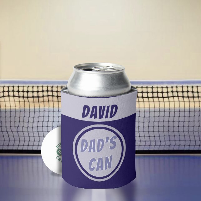 Custom Dad Name Royal Blue Can Cooler (Dad's can do anything! They're magic! A fun can cooler just for him. Makes a great Father's Day Gift)