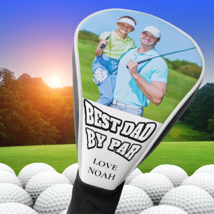 Custom Dad Photo Best Dad By Par Father's Day Golf Head Cover