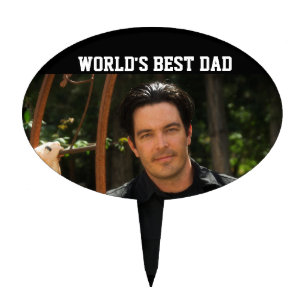 CUSTOM DAD PHOTO BIRTHDAY CAKE TOPPERS