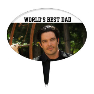 CUSTOM DAD PHOTO BIRTHDAY CAKE TOPPERS