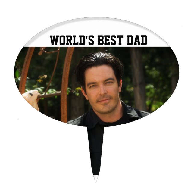 CUSTOM DAD PHOTO BIRTHDAY CAKE TOPPERS (Front)