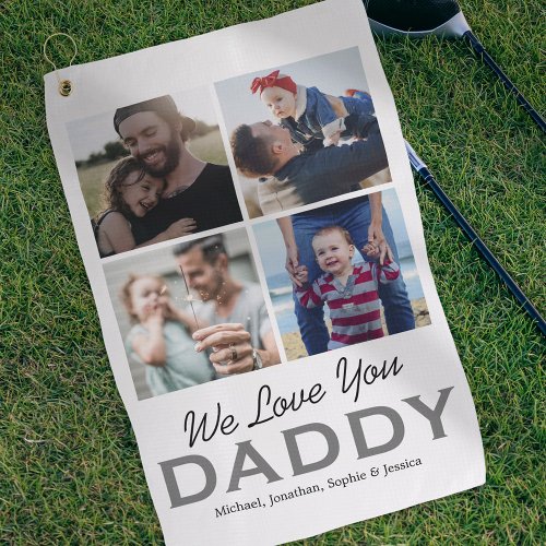 Custom Dad Photo Golf Towel