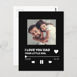 Custom Dad Record Display Gift Father's Day Card