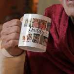 Custom Daddy 12 Photo Collage Coffee Coffee Mug<br><div class="desc">Discover our photo-centric coffee or tea mug, an ideal gift for all the fathers in your life. Perfect for birthdays or Father's Day, this mug allows you to feature 12 photos as a sentimental keepsake. Emblazoned with a cheerful 'Happy Father's Day' text, you have the flexibility to change or delete...</div>