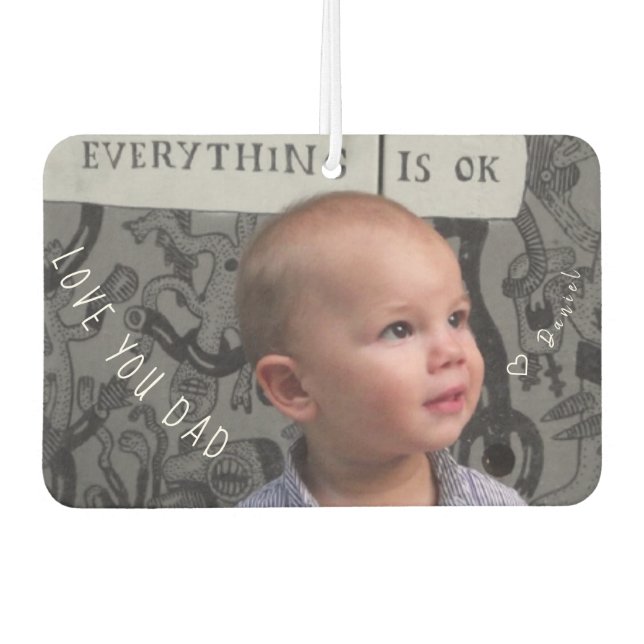 Custom Daddy Father's Day Photo Air Freshener (Front)