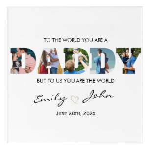  Custom Daddy Father's Day Photo Collage  Acrylic Print