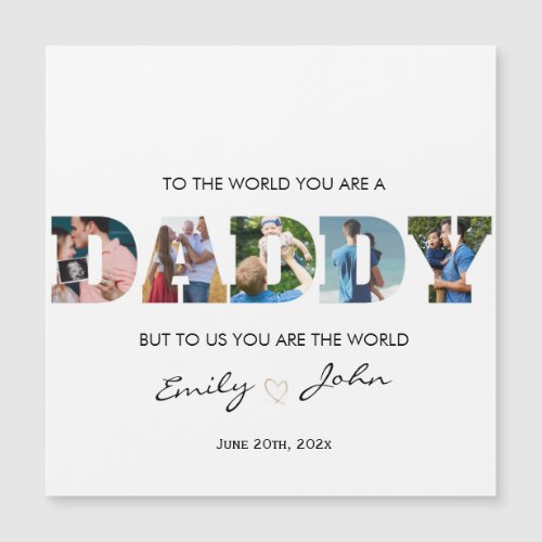  Custom Daddy Fathers Day Photo Collage Card