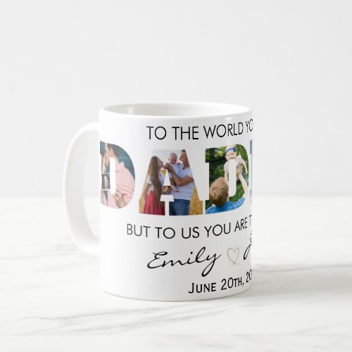  Custom Daddy Fathers Day Photo Collage Coffee Mug