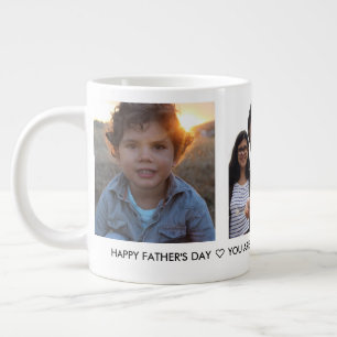 Custom Daddy Father's Day Photo Collage Giant Coffee Mug
