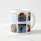 Custom Daddy Father's Day Photo Collage Giant Coffee Mug (Front Right)